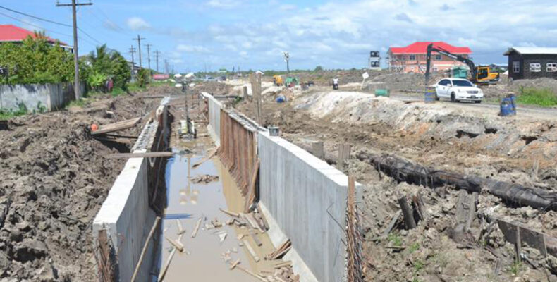 Drainage works ongoing at ‘Eccles Dumpsite Road’