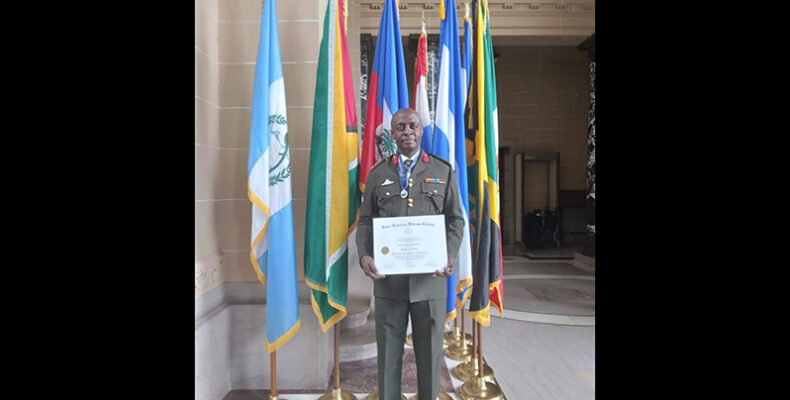 Linden’s Colonel Hercules completes master degree at Washington DC-based defence college
