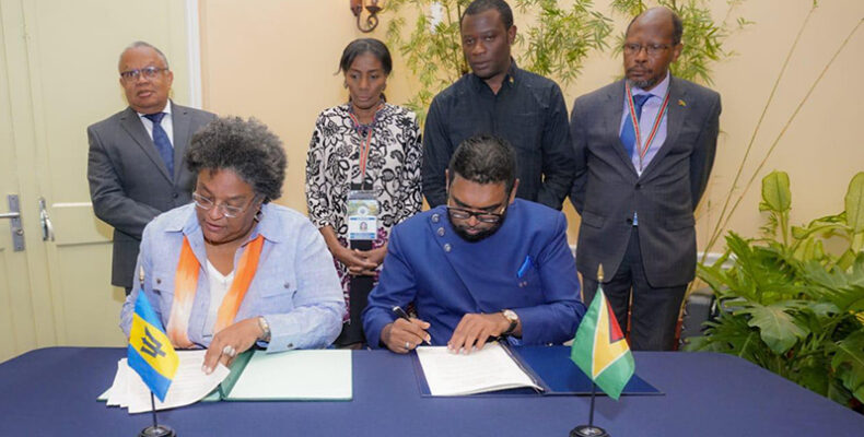 Guyana, Barbados strengthen ties with updated co-operation agreement