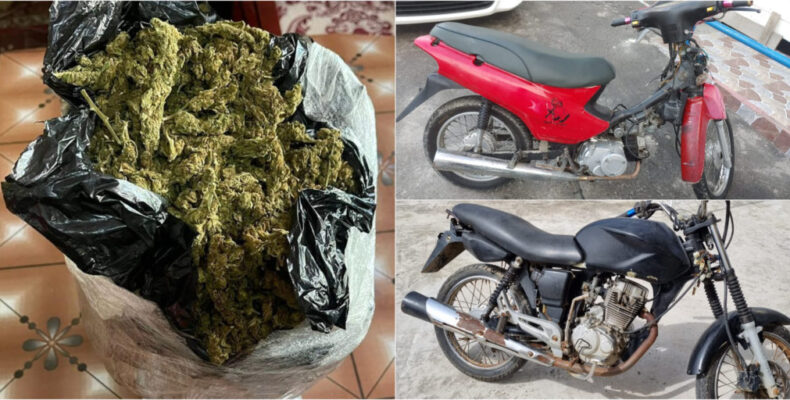 Police unearth 10 pounds of ganja, two unlicensed motorcycles during raid in Reg. 3