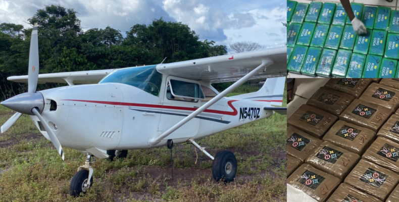 Foreign plane found on Mahdia Airstrip with over 600 pounds of cocaine; Two in custody