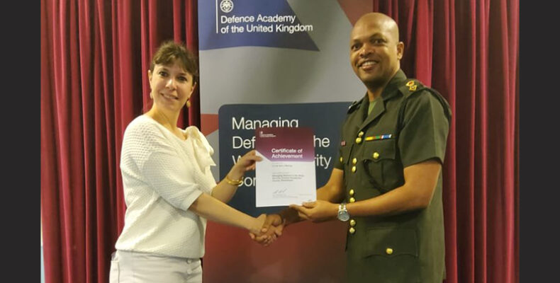 Senior GDF officer completes UK Defence Academy course