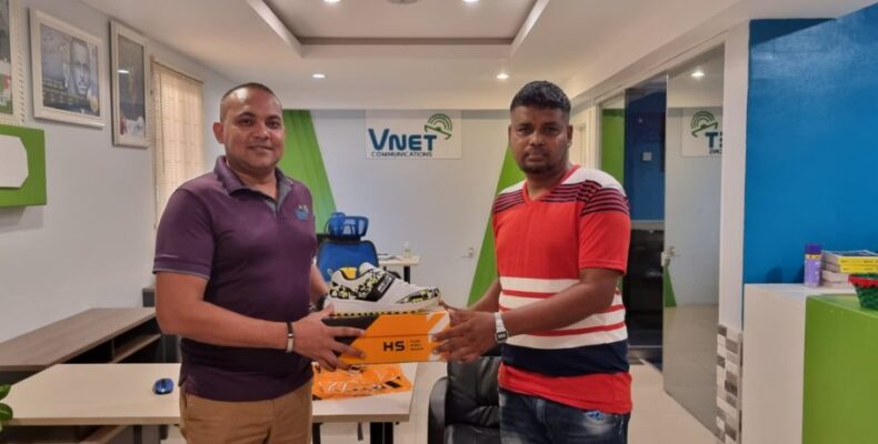 Another Essequibo youth cricketer earns V-Net sponsorship