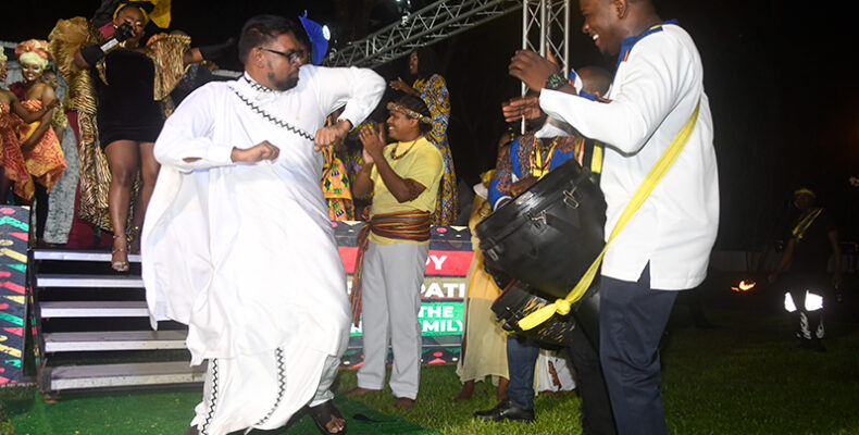 Scenes from Emancipation Dinner and Cultural Presentation at State House on Sunday night