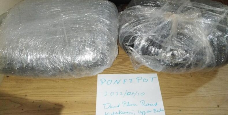 Two men nabbed with 25lbs of ganja in Kwakwani