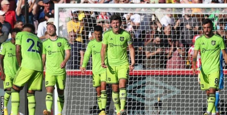 Humiliating 4-0 defeat for Man Utd against Brentford