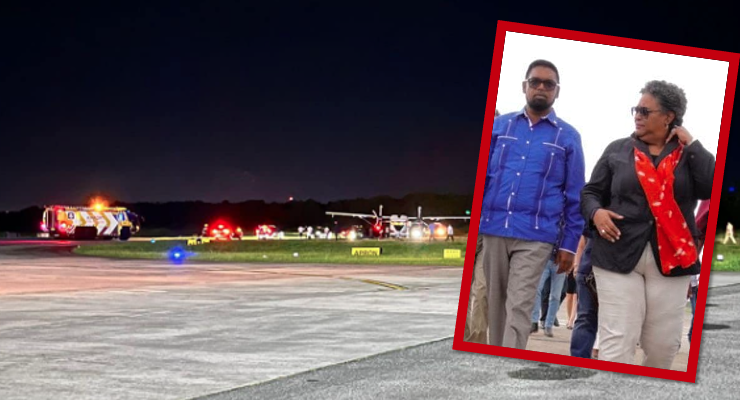 Guyana Civil Aviation Authority confirms incident with aircraft carrying President and Barbados PM at Eugene Correia Airport