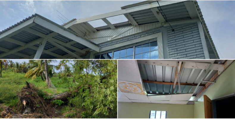 Mahaica freak storm damages house, crops