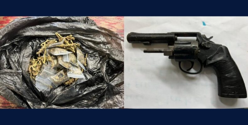Two men nabbed with ganja & firearm 